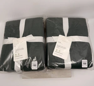Pottery Barn Quilted Pine Belgian Flax Linen Diamond Euro Set Of Two Shams - Picture 1 of 5