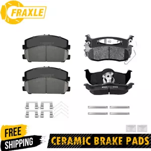 Front Rear Ceramic Disc Brake Pads For Nissan Titan Armada 2007 2008 - 2014 2015 - Picture 1 of 6