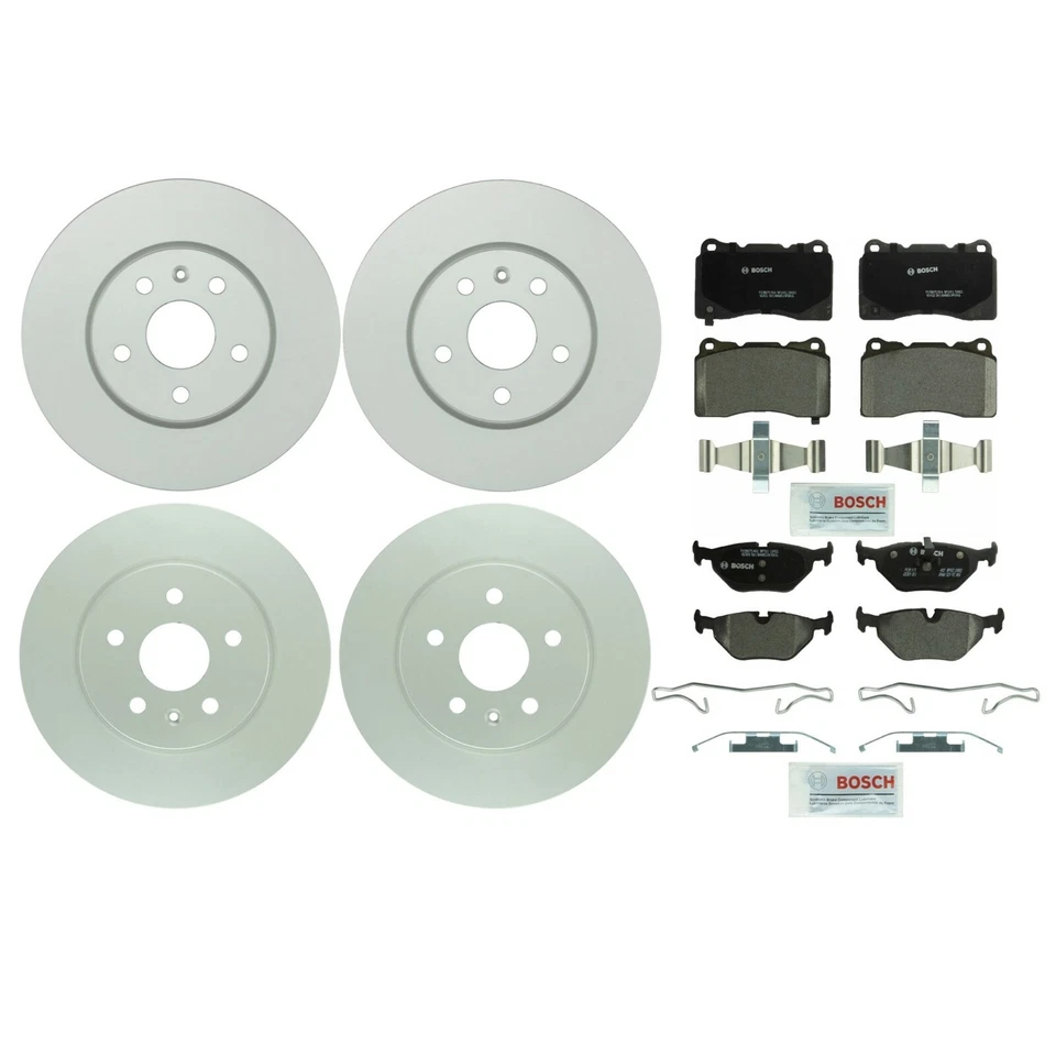 Kit de frenos delanteros Bosch 321 mm y traseros 291 mm rotores de disco pastillas semi-métricas para Saab 9-5 Foto 1 de 1