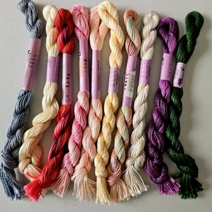 10 Skeins ~ Needle Necessities ~ PEARL 5 OVERDYED Thread ~ ALL DIFFERENT Grp. 1 - Picture 1 of 1