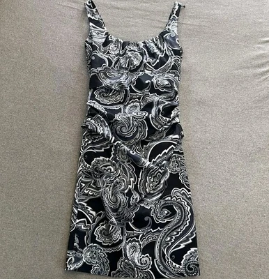 Vestido boutique Suzi Chin for Maggy para mujer 4 negro blanco cachemira acanalado cóctel Foto 1 de 4