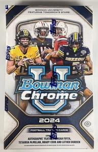 2024 Bowman Chrome University U Football Hobby Box Factory Sealed 2 Auto /Box #2 - Picture 1 of 1