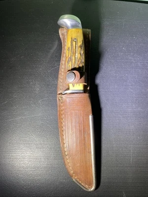 Vintage Antique Case XX Stag Thick Fixed Blade 1940-1965 USA Knife Preowned - Image 1 of 4