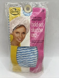 Vintage NOS GOODY mai usato SLUMBER CAP #39 Bouffant cotone x grande USA - Foto 1 di 4