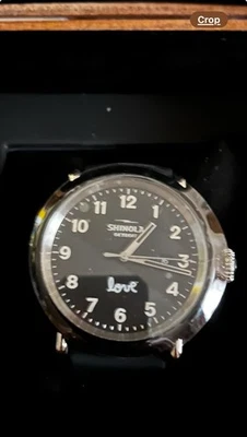 ¡NUEVO! Reloj original Shinola Detrola hecho en Detroit 43 mm negro y plateado para hombre y mujer Foto 1 de 4