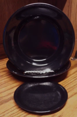 Carlisle Negro 2 piezas Cuencos de Sopa/Ensalada/Pasta + 1 Plato de Pan Pequeño-Plástico 309 Foto 1 de 3