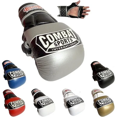MMA Training Gloves Fingerless Sparring Gear Ergonomic Wrist Support Heavy Duty - Image 1 of 4