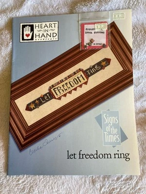 Heart in Hand Let Freedom Ring Patriotic July 4th Signs of the Times w/Buttons - Image 1 of 4