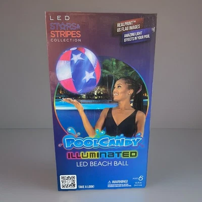 Pool Candy Illuminated LED Pool Beach Ball - NWT - Изображение 1 из 4