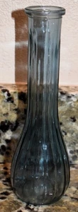 Blue Glass Fluted Bud Vase - Picture 1 of 3