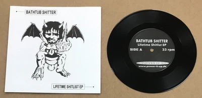 BATHTUB SHITTER - Lifetime Shitlist 7" ep 2003 hardcore punk grindcore - Imagem 1 de 4