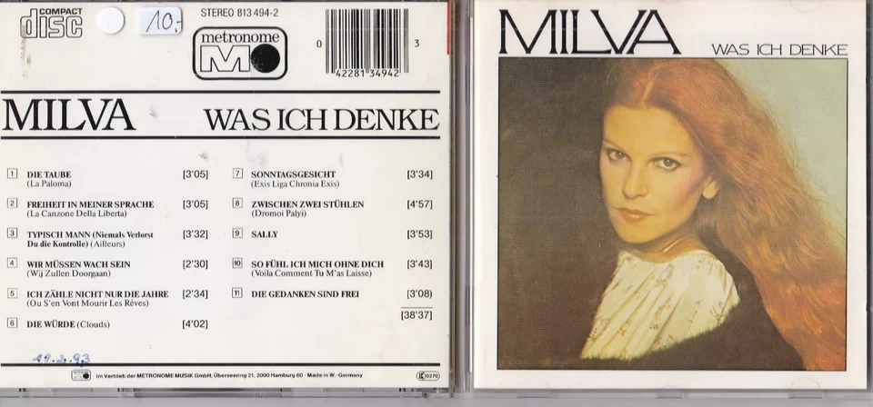 CD MILVA - WAS ICH DENKE (NEUWERTIG) - Bild 1 von 1