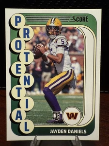 Jayden Daniels Protential Rookie Insert-2024 Panini Score#3 Commanders NFL RC - Picture 1 of 2