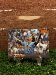 2023 Topps Stadium Club - Christian Yelich #121 Orange Foil /199 - Picture 1 of 2