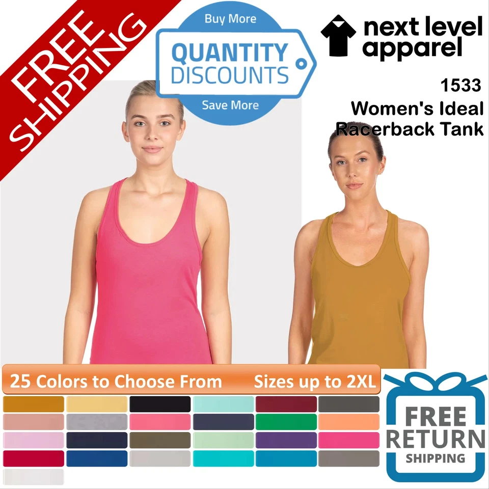 🔥 Camisa sin mangas Next Level mujer ideal hilada en anillo espalda deportiva hasta 2XL 1533 Foto 1 de 1