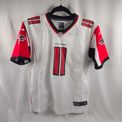 Camiseta Falcons Jones #11 Nike NFL OnField 2012 Blanca Juvenil Talla L Minero desgaste/mancha Foto 1 de 4