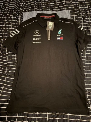 Mercedes AMG Petronas Quarter Zip Polo - Men XXL (2XL) - New (Previous Season) - Photo 1/2