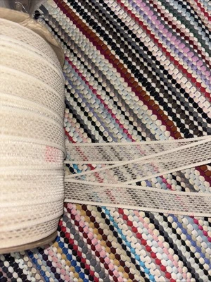 "Cintura monofilamento elástica de 1"" de ancho bronceado sin rizos aplastamiento 10 yardas 2,5 cm" Foto 1 de 4