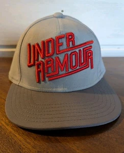 NWOT Under Armour Baseball Cap Embroidered Spellout Youth Small Medium Grey  - Picture 1 of 7
