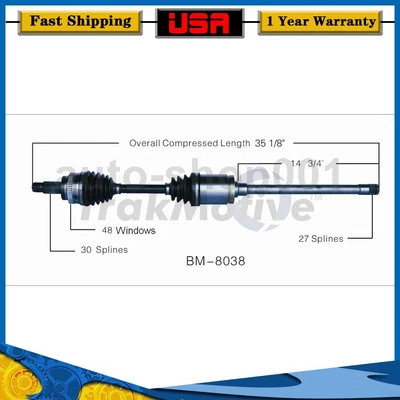 Front Right CV Axle Joint Shaft For BMW 325xi 2006 - Image 1 of 2