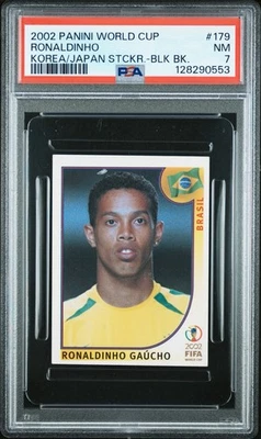 2002 PANINI STICKER RONALDINHO GAUCHO #179 PSA 7.. - Image 1 of 2