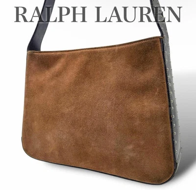 Bolso de Hombro Ralph Lauren Bolso de Mano Logo Cuero Marrón Para Mujer USADO DE JAPÓN Foto 1 de 4