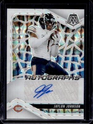 2025 Mosaic Jaylon Johnson Auto White Prizm #5/25 Bears - Image 1 of 2