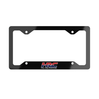 Honda Racing HRC License Plate Frame – Black Aluminum Metal Car Accessory - Image 1 of 3