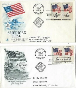 2 '60 FDC Fifty Star Flag SC#1153 (2) ArtCraft, Artmaster Cachets - Picture 1 of 1