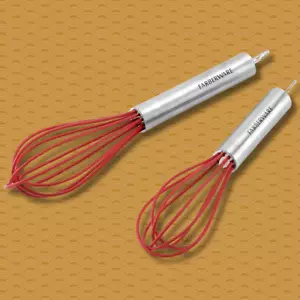 Farberware Professional Silicone Mini Whisks, Set of 2 - Red - Picture 1 of 2
