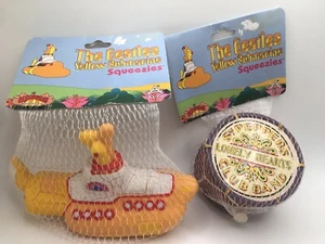 The Beatles Yellow Submarine & St Peppers Drum Stress Toys 1999 nunca usado - Imagen 1 de 8