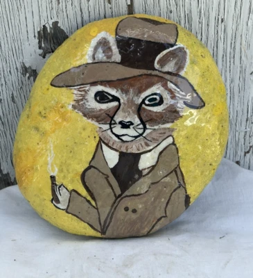 Decorative rock yard Home garden weatherproof animal sly fox weather proof Foto 1 de 4