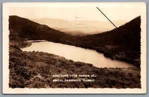 Postcard RPPC c1938 Franconia NH Echo Lake Cannon Mt. Aerial Passenger Tramway - Picture 1 of 2