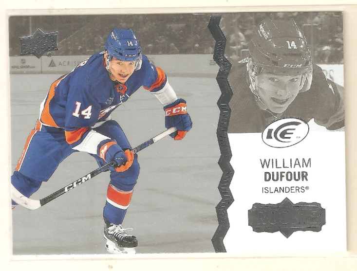 William Dufour 2023-24 UD Ice Rookie Card #112 Islanders - Image 1 of 1