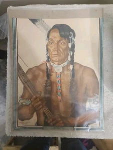 Winold Reiss "Yellow Head" Offset Lithograph Print From 1958 Series  - Picture 1 of 4