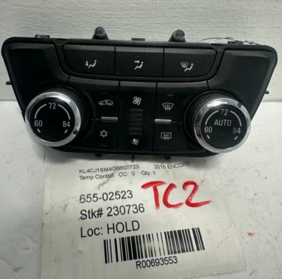 2013-2016 Buick Encore A/C Heat Temperature Climate Control Switch OEM - Image 1 of 4