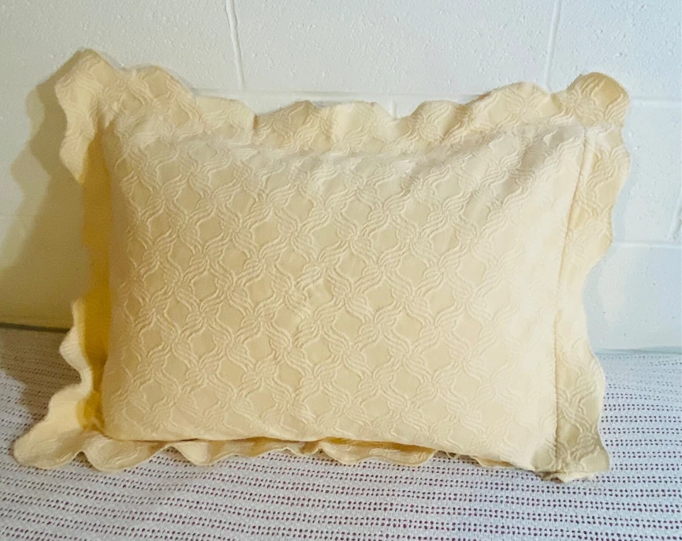 Charter Club Matelassé Almohada Estándar Falsa, Marfil, Festoneada 20” x 26” Foto 1 de 4