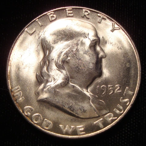 1952-S FRANKLIN HALF DOLLAR Beautiful uncirculated half Cover