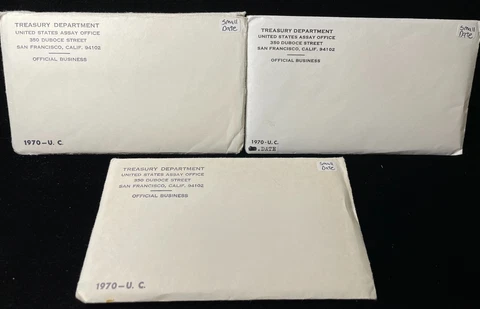3 - 1970 UNITED STATES MINT SMALL DATE UNCIRCULATED MINT SETS Cover