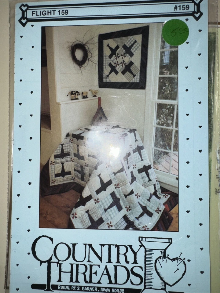 NUEVO 1990 Country Threads patrón de costura 159 vuelo 159 doble edredón de pared de colección 14399 Foto 1 de 1