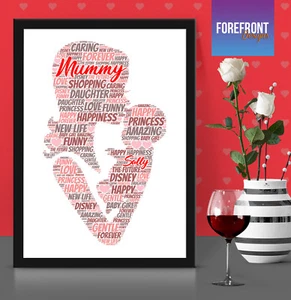 Personalizado Día de la Madre Wordart Impresión Regalo Perfecto Mamá Mamá Niño Recuerdo  - Imagen 1 de 3