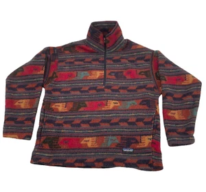 Vintage Patagonia Synchilla Half Zip Fleece Pullover Mens Medium Aztec USA Made - Picture 1 of 6