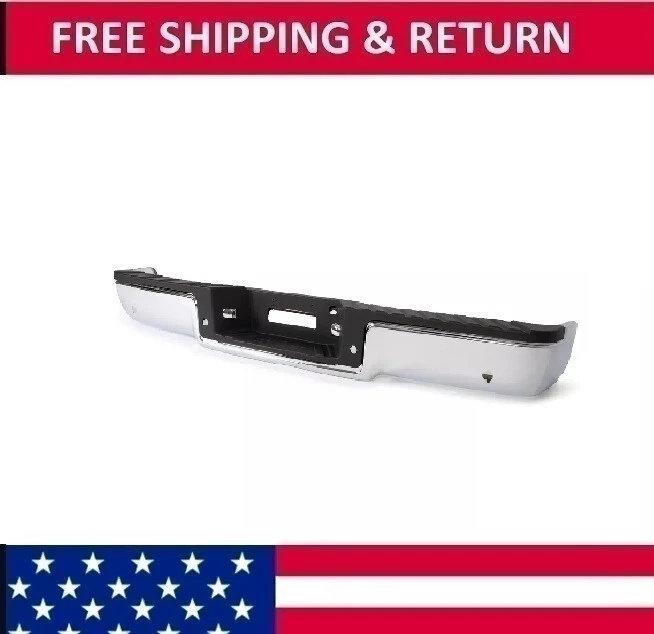 Chrome Rear Step Bumper Assembly w/ Lights For Ford F150/Lincoln Mark LT 06-08 - Image 1 of 4