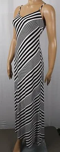 Ralph Lauren PETITE Full Length Spaghetti Strap Cream Black Dress NWT $129 - Picture 1 of 1