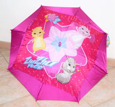 Original Zhu Pets Pink And Fuchsia Automatic Umbrella For Girls - Imagem 1 de 4