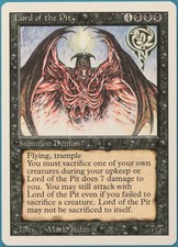 Lord of the Pit Revised NM Black Rare MAGIC GATHERING CARD (ID# 232348) ABUGames