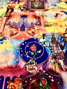 Country Stitched Child Size Beauty & The Beast 54x30” Minky Blanket Md In Canada - Picture 1 of 9