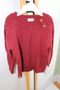 Cat & Jack Unisex Sweater Boys Girls Size 18 Months NEW NWT Burgundy - Picture 1 of 4