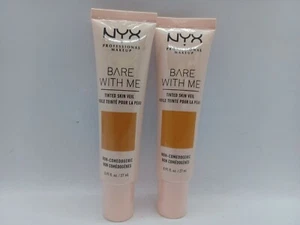LOT 2 NYX Bare With Me Tinted Skin Veil Cinnamon Mahogany BWMSV07 .91 Fl oz BB - Picture 1 of 7