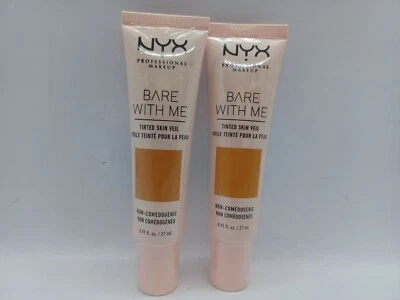 LOT 2 NYX Bare With Me Tinted Skin Veil Cinnamon Mahogany BWMSV07 .91 Fl oz BB - Image 1 of 4